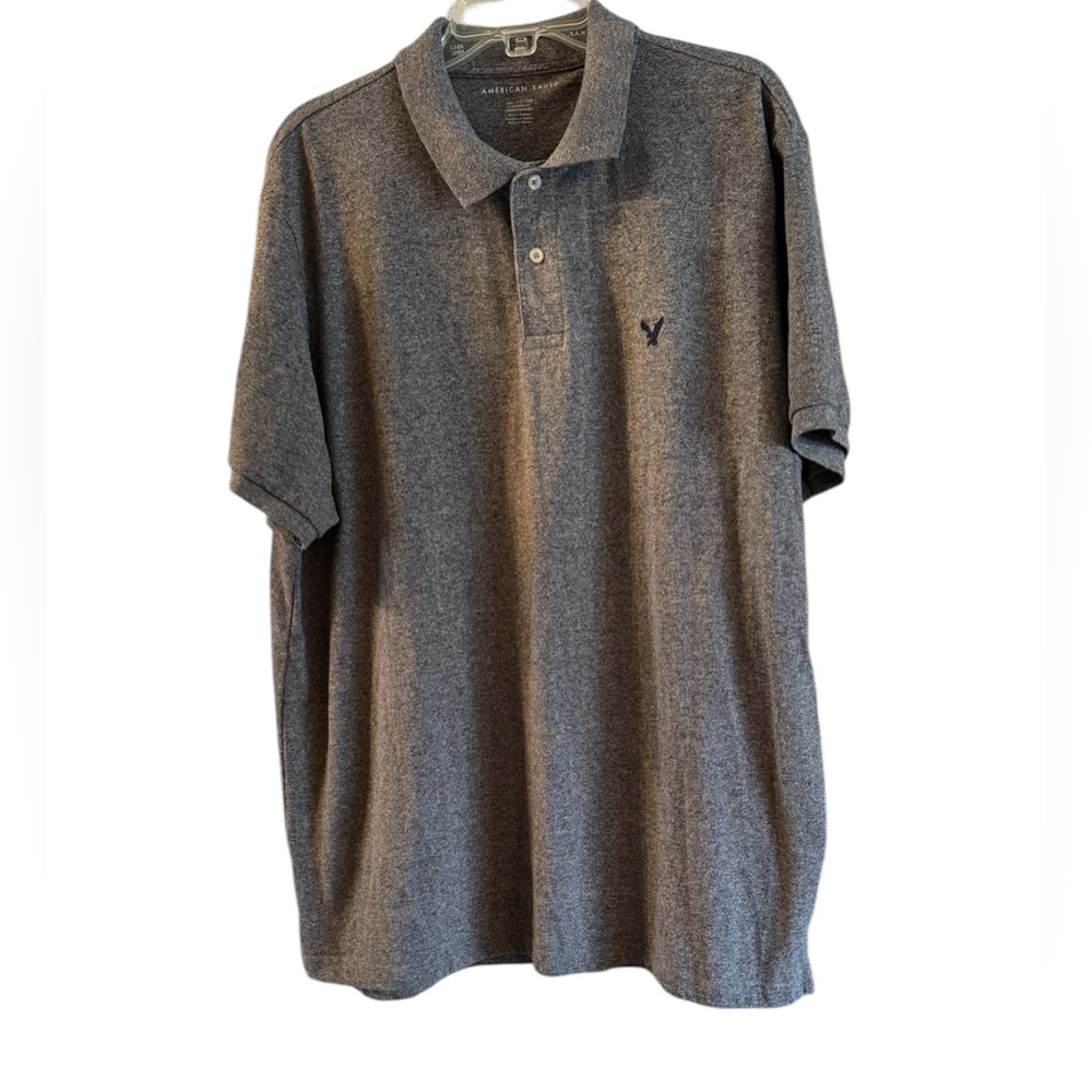 American Eagle Men's Gray Polo Shirt